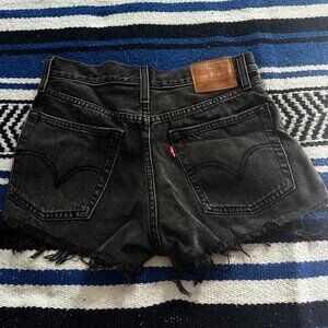 Levi's black premium denim shorts